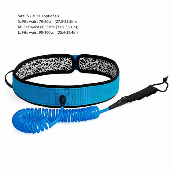 Surfebrett midjetau 7mm 3m elastisk spiral SUP Stand Up Paddleboard Leash