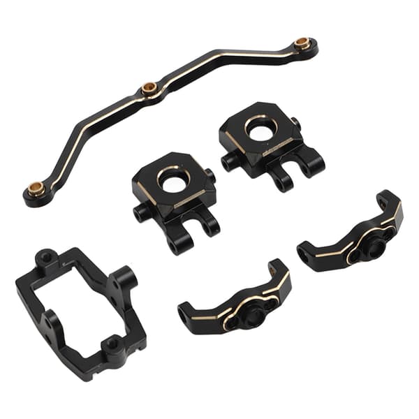 Holdbart sort guld messing RC styrekopsæt til Traxxas 1/18 TRX4M med servomontering