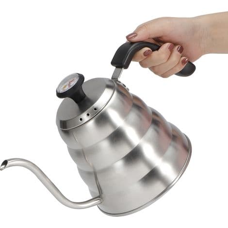 Kaffemaskine - Svanenæb - Rustfrit Stål - 1200 ml - Til Filterkaffetilberedning - Hjemme- og Cafébrug