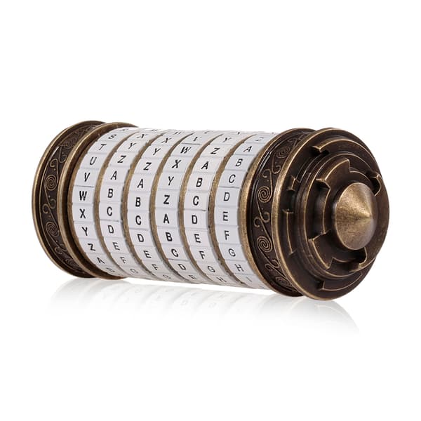 Cryptex metallås med Leonardo da Vinci-kode, bryllupsgave, ringer med passord.