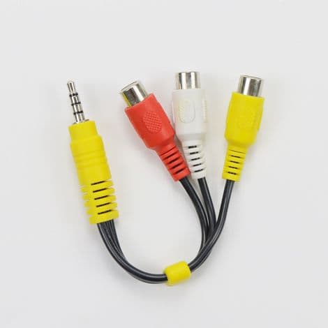 AV-adapterkabel - 3,5 mm han til 3 RCA hun - Til TV - 23 cm