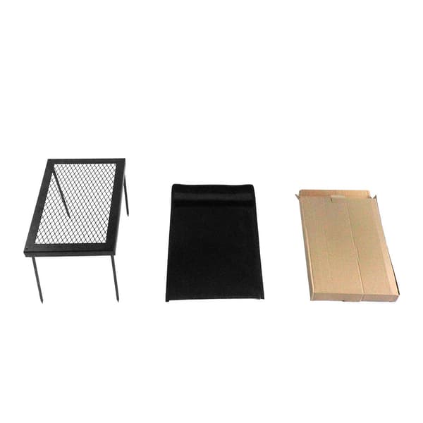 Bærbart foldbart grillbord til udendørs brug, stålcampingbord til picnic, camping og strand