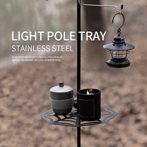 Mini plattform i rustfritt stål for sammenleggbar lampestolpe 1,2 cm campingtilbehør