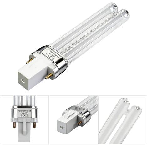 UV-pære - 9W - G23-base - 145 mm længde - Til akvarium og dam - 1 stk.