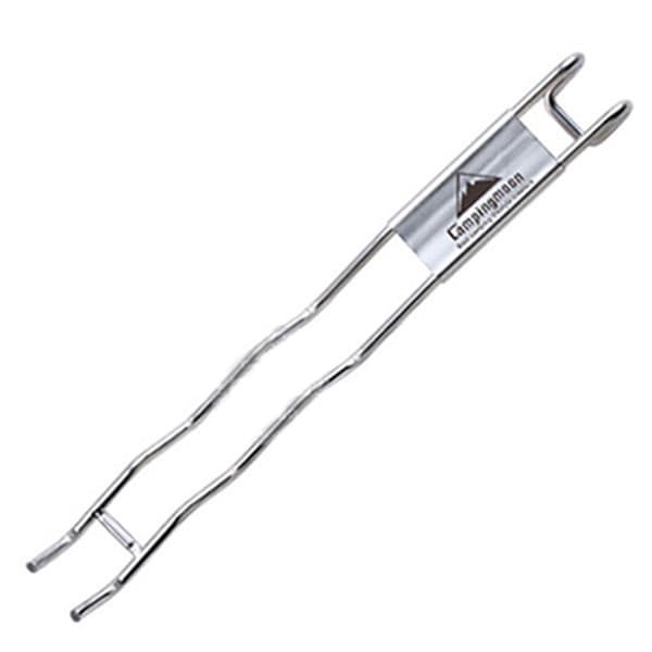 Grillristløfter i rustfrit stål med fast greb og ergonomisk håndtag, 28 cm