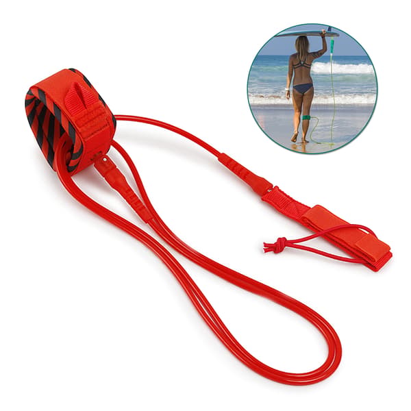 Surfebrett Leash 6FT/8FT/10FT med stål svingkobling og ankelstropp