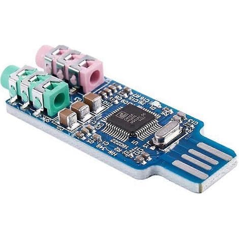 Sæt med 2 blå CM108 USB lydkort. Driverløs.