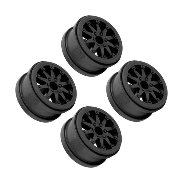 4-delt nylonfælgssæt 2,2 tommer til RC-biler Axial SCX10 Wraith RR10 1/10 sort