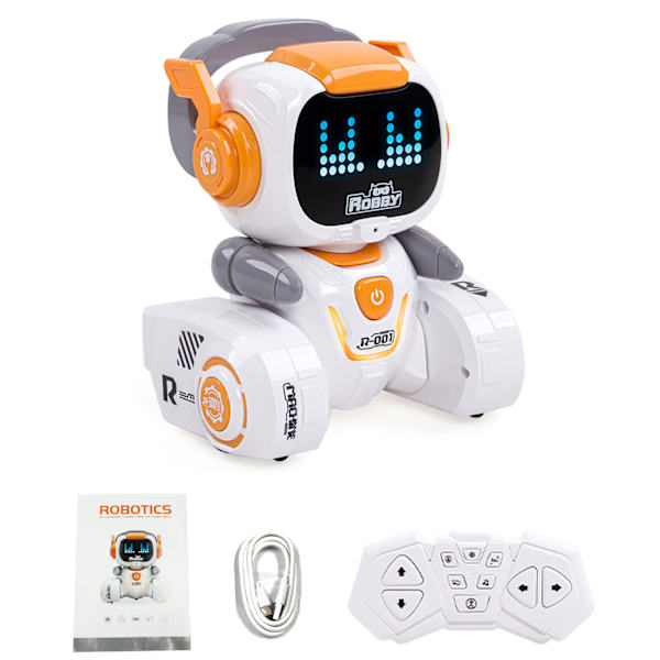 Intelligent robot for barn med fjernkontroll, dans, sang, programmering og berøringssensor