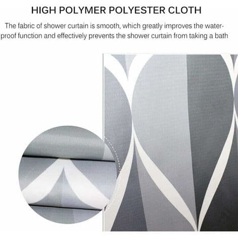 Bruseforhæng - 80x200 cm - Vandtæt, Skimmelresistent Polyester - Til Badeværelse - 1 Styk