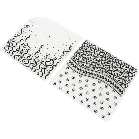 Prægefolder, sæt med 2 – Relief. 15,1 x 15,1 cm – Ideel til scrapbooking, kort og håndværk.