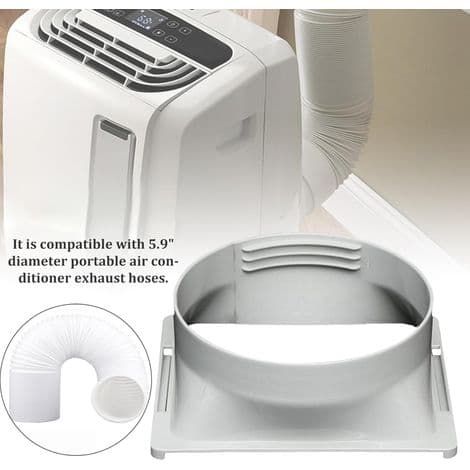 Avgasslangadapter - För bärbar luftkonditionering - Fönsterkompatibel - 15 cm - ABS
