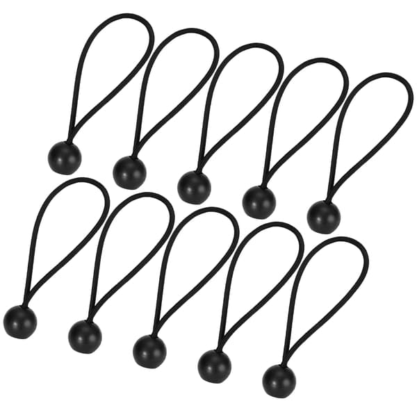 10 stk. elastisk strikk for teltduker og campingutstyr, fast spenning