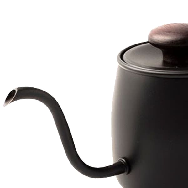 Sort 350 ml Svansehalskedel, 304 Rustfrit Stål, med Låg til Manuel Drypkaffe