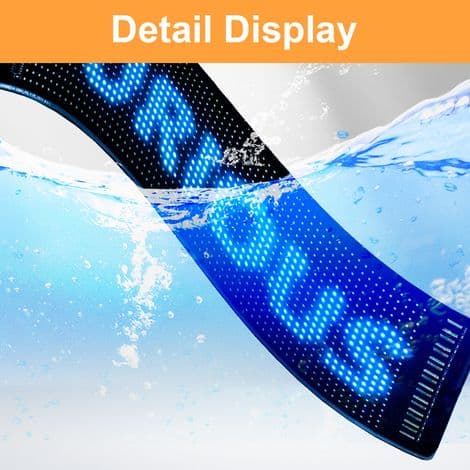 LED-panel - RGB - Rullende meldinger - Bluetooth - Mobilappkontroll - 5V USB-strømforsyning - For bil - 1 stk