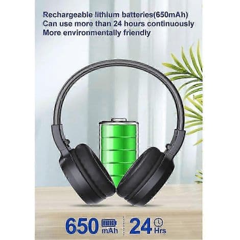 Over-ear Bluetooth stereo hovedtelefoner med FM-radio