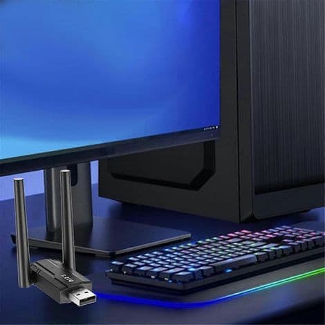 Driverløs 150M Bluetooth 5.3-adapter. USB Bluetooth-dongle til Windows 11/10. Mus og tastatur