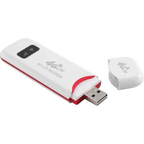 Trådløs 4G LTE USB-dongle. 150 Mbps mobilt hotspot. Mini 4G modem-router med SIM-kort. SIM-kort og mobil bredbåndsforbindelse.