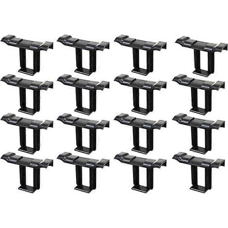 Förpackning med 16 35 mm dräneringsklämmor för solpaneler. Klämmor för solcellsmoduler för vattendränering.