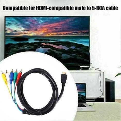 Komponent AV RGB HDMI Han til 5 RCA HDMI-kompatibelt Audio/Video Konverterkabel
