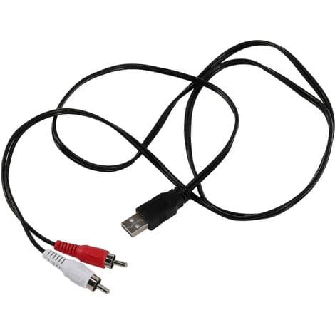 USB A han til 2 RCA han hjælpe lyd-/videokabel (1,5 m) til PC og TV.