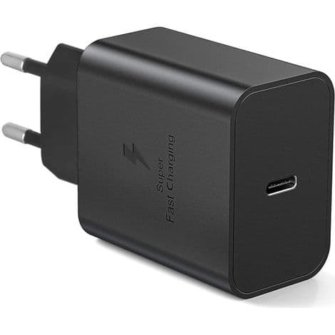 45W hurtigoplader til Samsung USB-C + 2m USB-C-kabel, sort