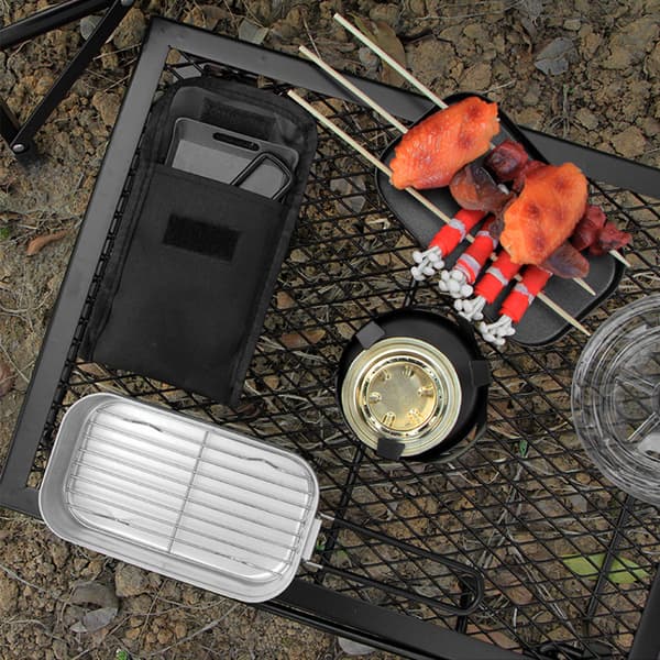 Mini non-stick grillpanne for BBQ, camping, backpacking, liten ostegrill