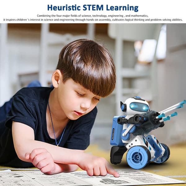 3-i-1 STEM Byggelegetøj, Programmeringsrobotter, Uddannelsesblokke, 220 dele til børn 8+