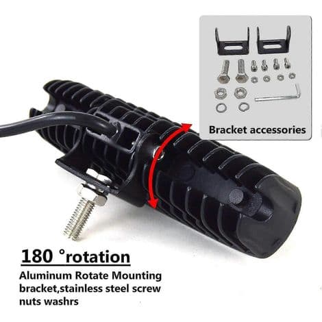 LED arbeidslyslist. 12V. 18W. 15cm. Bil LED-spotlight. IP67 vanntett. Tåkelys.