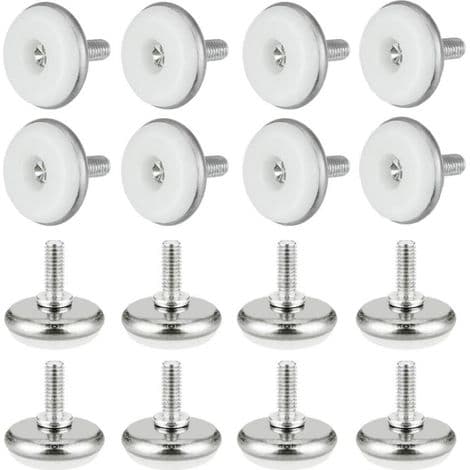 Justerbara möbelfötter - M6x30mm - För bords- och möbelben - 30 stycken
