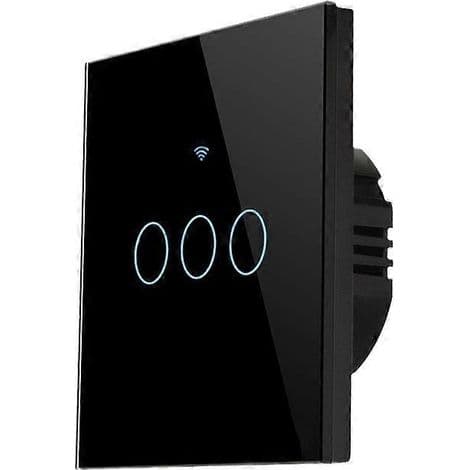 Tuya Touch 2/3/4-vejs smart switch. Styres via app. Ingen neutral ledning påkrævet.