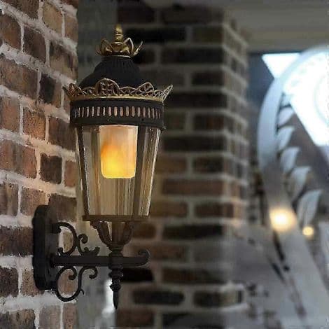 LED-pære med simuleret flammeeffekt, naturlig ild, E27 E26 E14 E12 B22 dekorativ lampe (E26)
