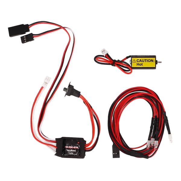 RC 050 66T 30A Børstet ESC Motor Montering med Modifiserte Røde og Hvite LED-lys