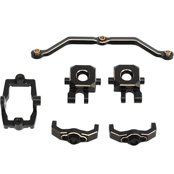 Holdbart sort guld messing RC styrekopsæt til Traxxas 1/18 TRX4M med servomontering