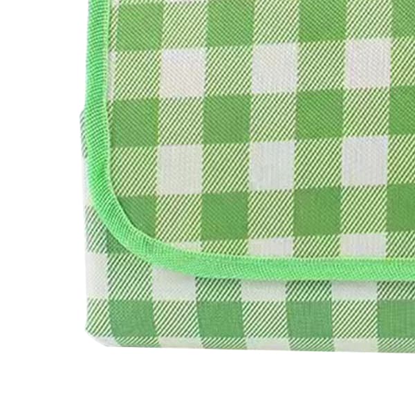 Vandtæt Sammenfoldelig Picnictæppe Gingham 200x200cm til Strand Camping Grøn