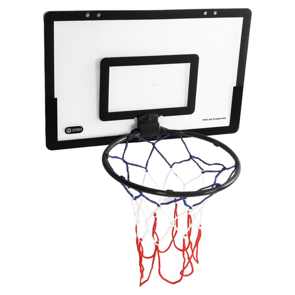 Vikbart basketkorgset för barn med krok och pump, svart basketspelsleksak