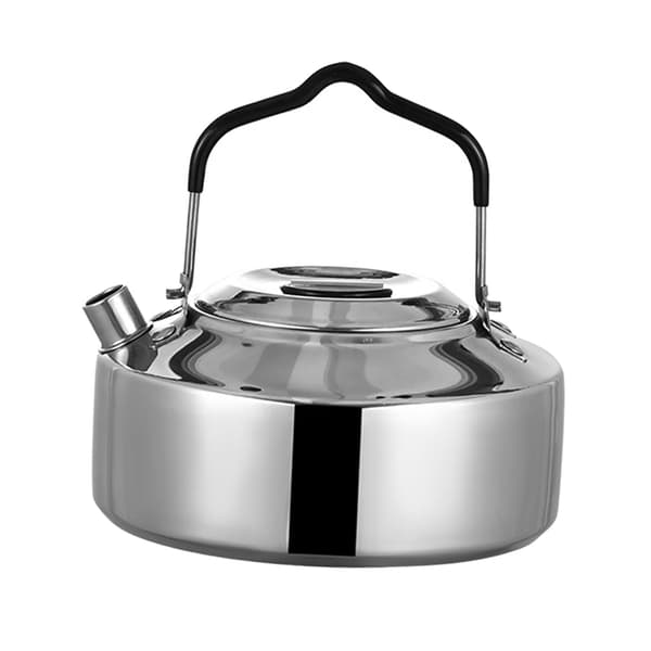 Campingkedel 1L Rustfrit Stål 304 Multifunktionel til Te, Kaffe, Udendørs Rejser