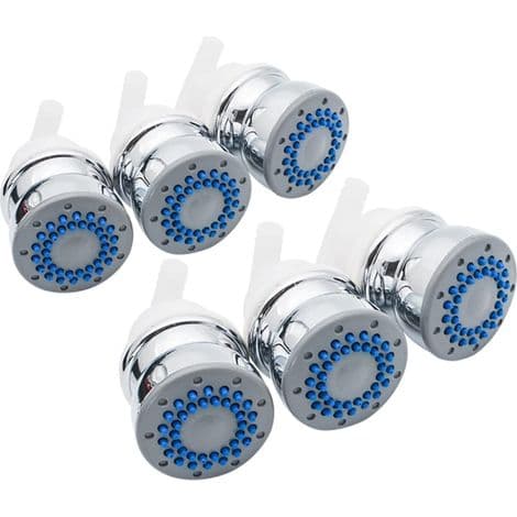 Massagemunstycke - För badrumsskåpspanel - 2 funktioner: Regn och hydromassage - Diameter 35 mm - 6 stycken
