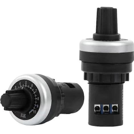 10 kΩ potentiometer. 22 mm regulator. Hastighedsregulator til frekvensomformer.