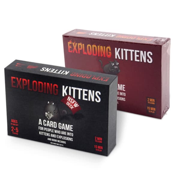 Exploding Kittens -korttipeli - Aito hologrammi perheelle ja juhliin - Aikuisille ja lapsille