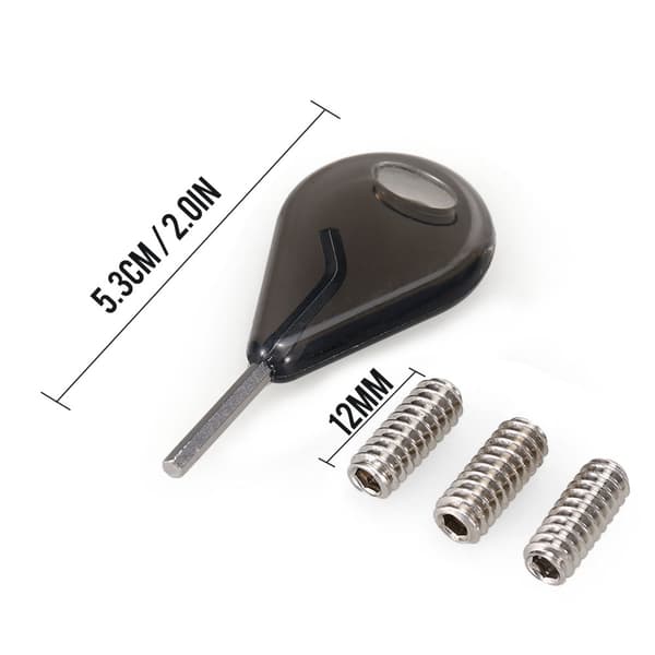 Surfbrætfinnskruer 9MM/12MM med nøgle FCS rustfrit stål