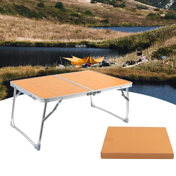 Bärbart hopfällbart bord för camping, picknick, strand, utomhuscampingbord