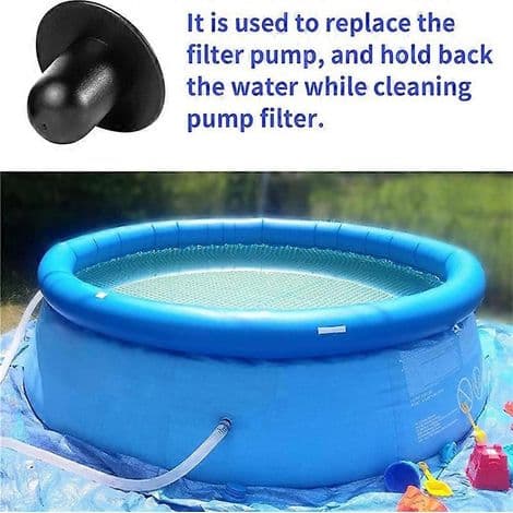 Set med 3 pluggar för silöppning. Kompatibel med Intex poolmunstycken.
