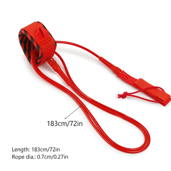 Surfebrett Leash 6FT/8FT/10FT med stål svingkobling og ankelstropp