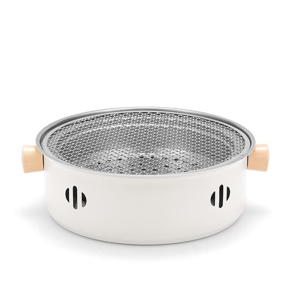 Bærbar kulgrill i rustfrit stål med separat rist til camping og picnics