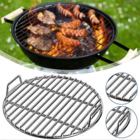 Mångsidig rund grill i rostfritt stål för trädgårdsgrillning