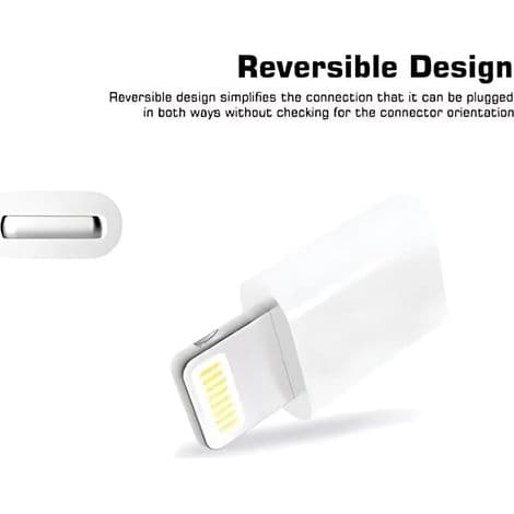 USB-C til Lightning-adapter - Opladning og dataoverførsel - iPhone-kompatibel - Hvid - 1 stk.