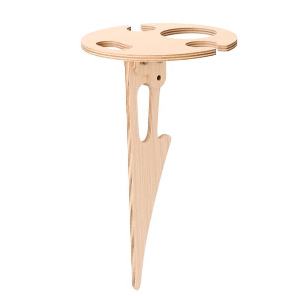 Rundt Mini Sammenleggbart Vintable for Piknik og Utendørs Camping
