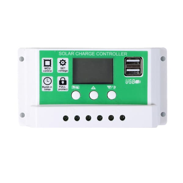 12/24V 100A PWM Solladdningsregulator med dubbla USB, LCD Smart Regulator för Batterier