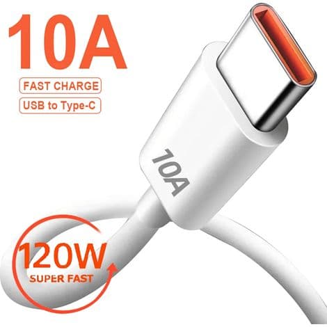 USB Typ-C datakabel. 10A snabbladdningskabel